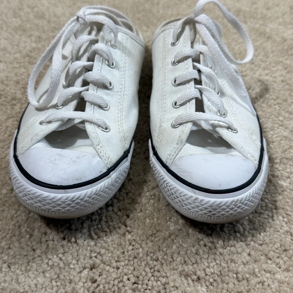 Converse All Star White Canvas Slip-On Shoes - Picture 7 of 7
